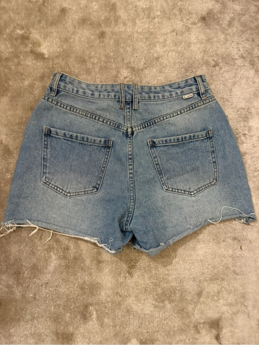 High-Rise Blue Denim Women’s Shorts